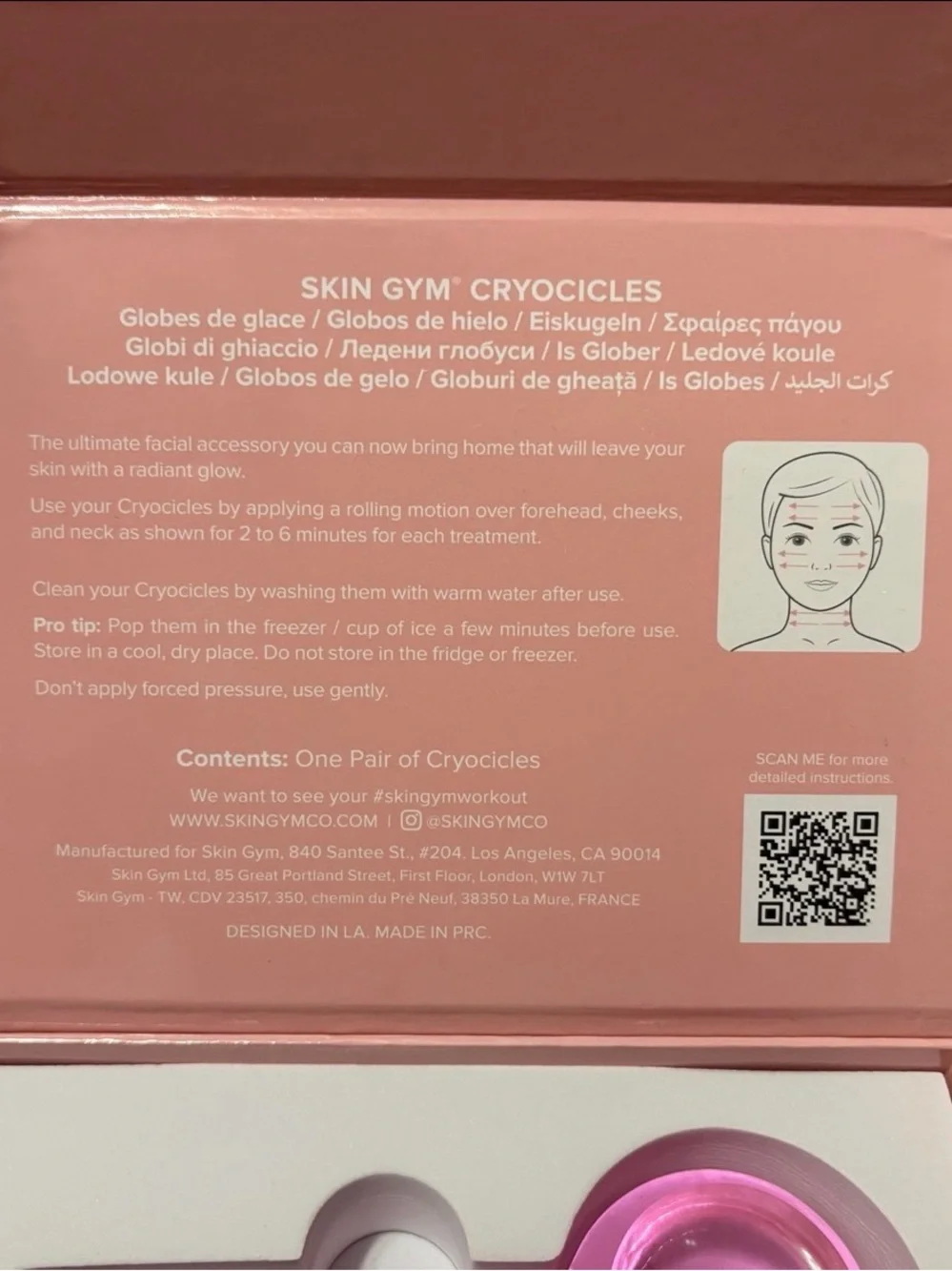 NWT Skin Gym Pink Facial Sculpting Massage Globes